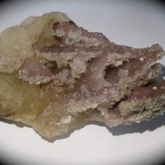 Fluorine violette et fluorine jaune, mine de Villevieille, Var.