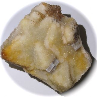 Fluorine et quartz de Marsanges, Langeac, Haute-Loire, Auvergne, France.