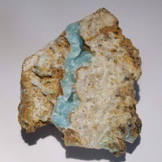 Hémimorphite bleue, Asprières, Aveyron.