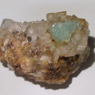 Hémimorphite bleue, L'Argentolle, Saint-Prix, Saône-et-Loire, Morvan.