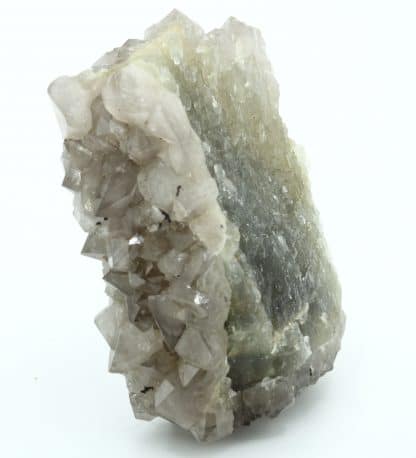 Cristaux de quartz sur fluorite de la mine de Maxonchamp (Vosges)