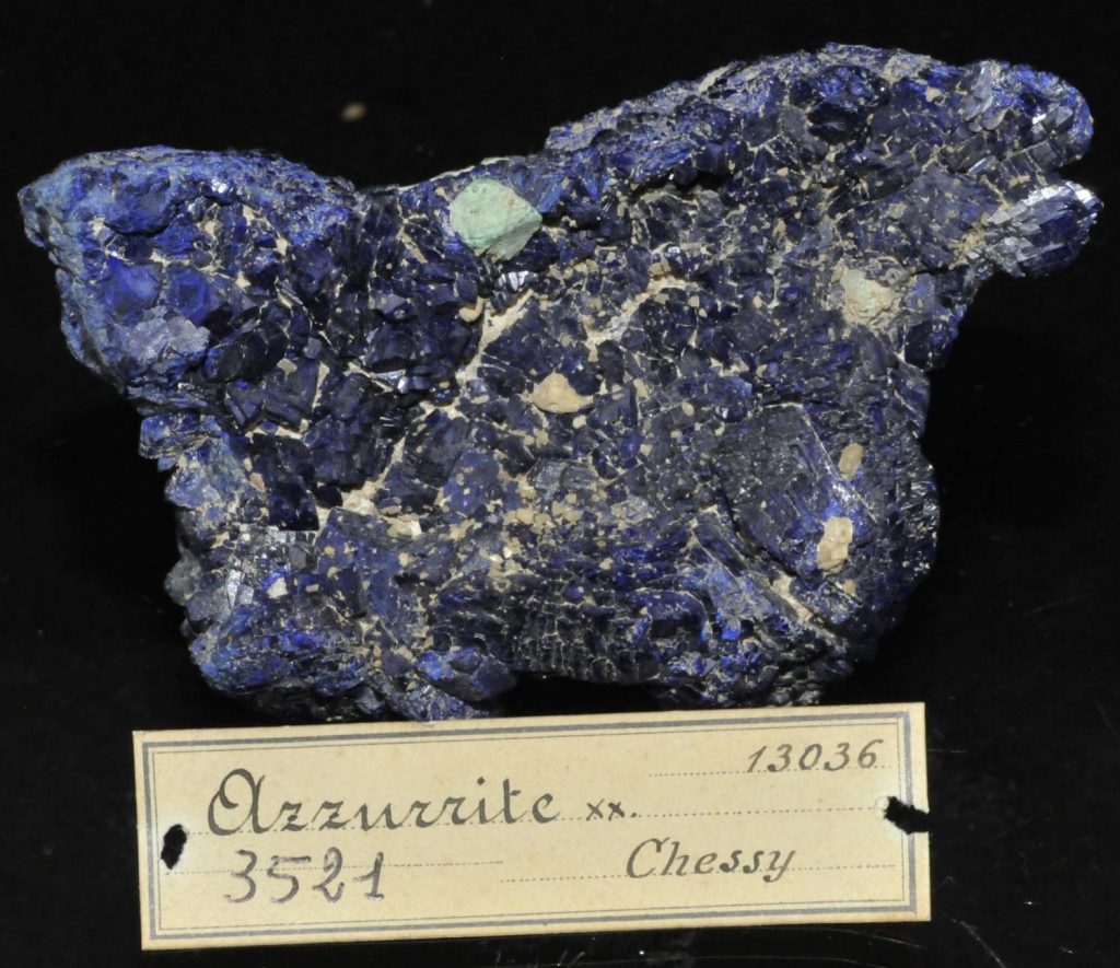 Azurite et cuprite de la mine de Chessy à Chessy-les-Mines (Rhône).