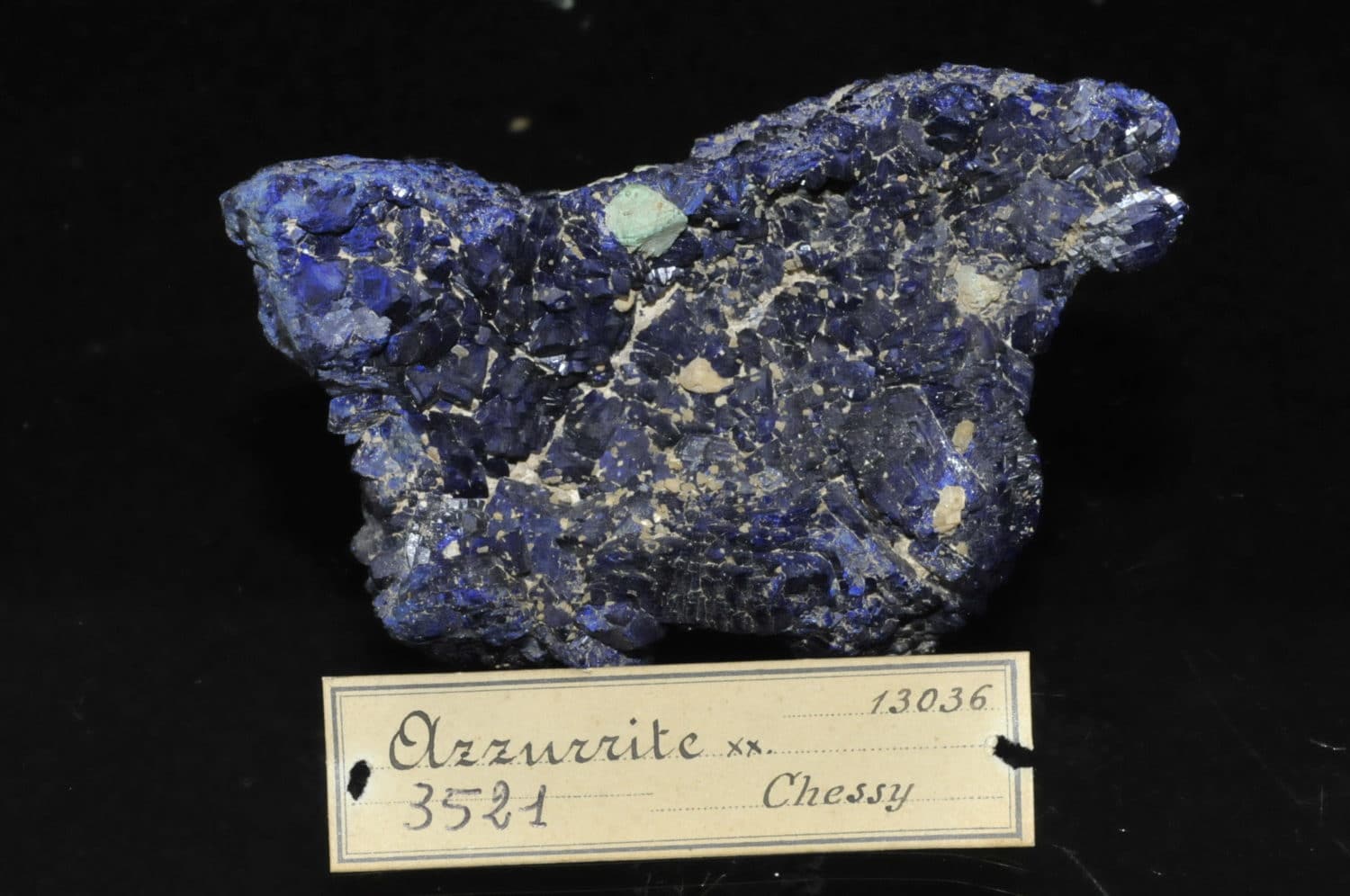 Azurite et cuprite de la mine de Chessy à Chessy-les-Mines (Rhône).