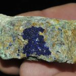 Azurite de l'Hubac de Jourdan à Daluis (Alpes-Maritimes).