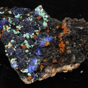 Azurite et malachite de la mine du Moulinal (Tarn).