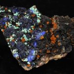 Azurite et malachite de la mine du Moulinal (Tarn).