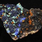 Azurite et malachite de la mine du Moulinal (Tarn).