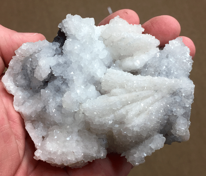 Baryte et quartz, mine de Mercoirol, Gard.