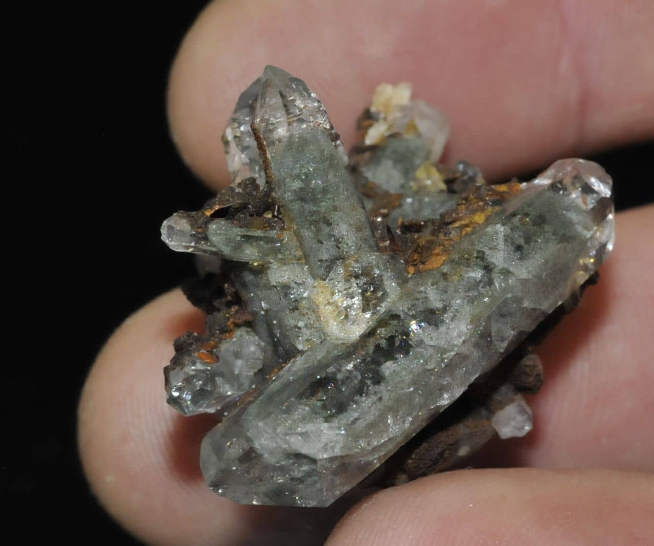 CCristaux de quartz fantôme des Rochers des Enclaves dans le Beaufortain en Savoie.