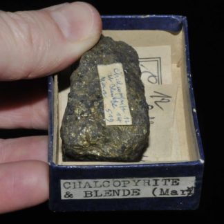 Chalcopyrite et sphalérite (blende) du Maroc (ex Deyrolle).