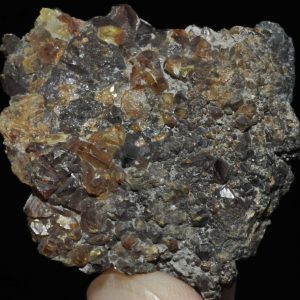 Sphalérite (blende) miel, probablement de La Mure (ex Deyrolle).