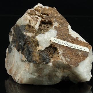 Wolframite sur quartz de Montredon Labessonié (Tarn)