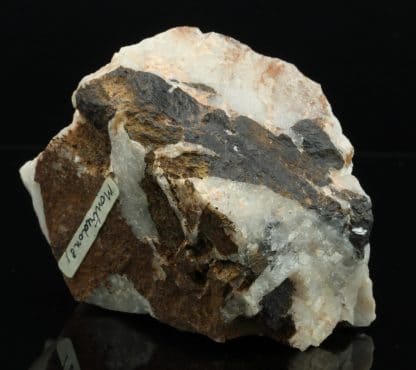Wolframite sur quartz de Montredon Labessonié (Tarn)