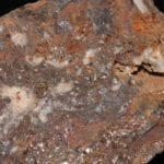 Hématite, Pouzac, Pyrénées (étiquette ancienne).