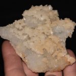Quartz et scalénoèdre de calcite, mine de Fontsante, Var