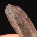 Grand quartz fumé et dravite, massif de la Lauzière (Savoie)