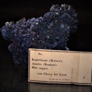 Chessylite (azurite), mine de Chessy-les-Mines, Rhône.
