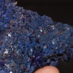Chessylite (variété d'azurite), mine de Chessy-les-Mines, Rhône.