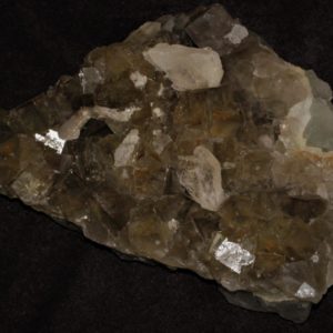 Fluorite et gros cristaux de barytine, mine de l'Avellan, Var.