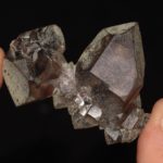 Quartz fumé à âme, Les Droites, massif du Mont-Blanc, Haute-Savoie.