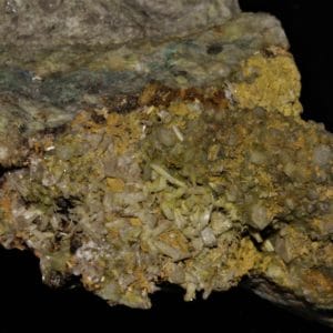 Mimetite et bindheimite, Mas Dieu, Gard.