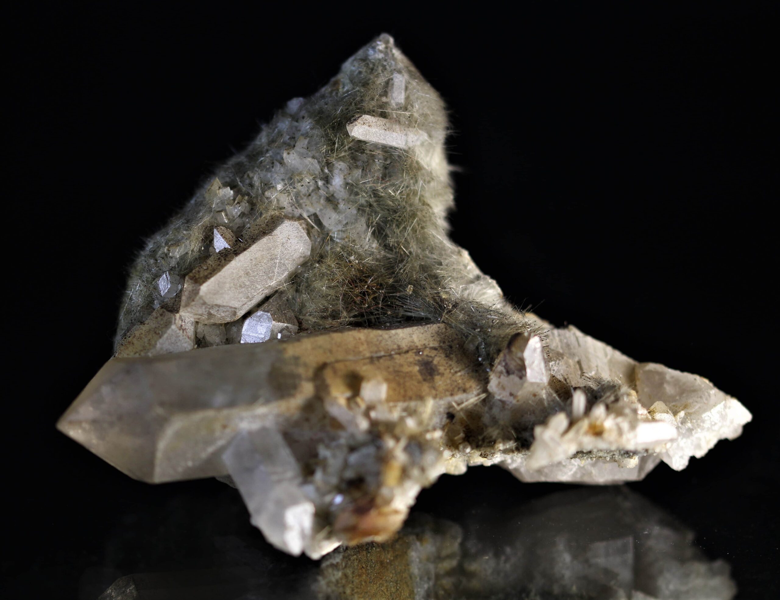 Quartz et amiante, Saint Gothard, Suisse.
