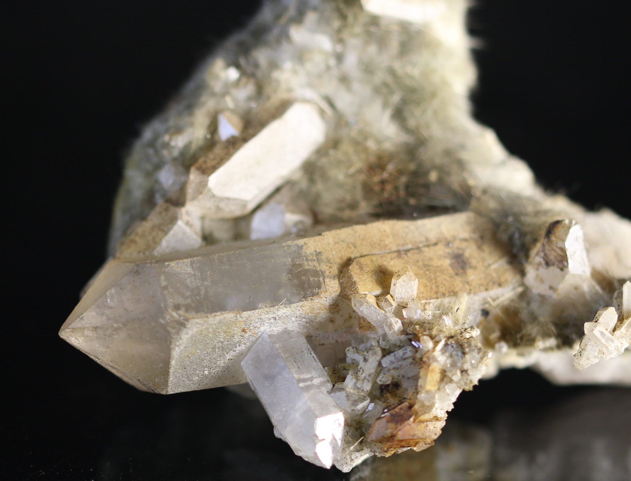 Quartz et amiante, Saint Gothard, Suisse.