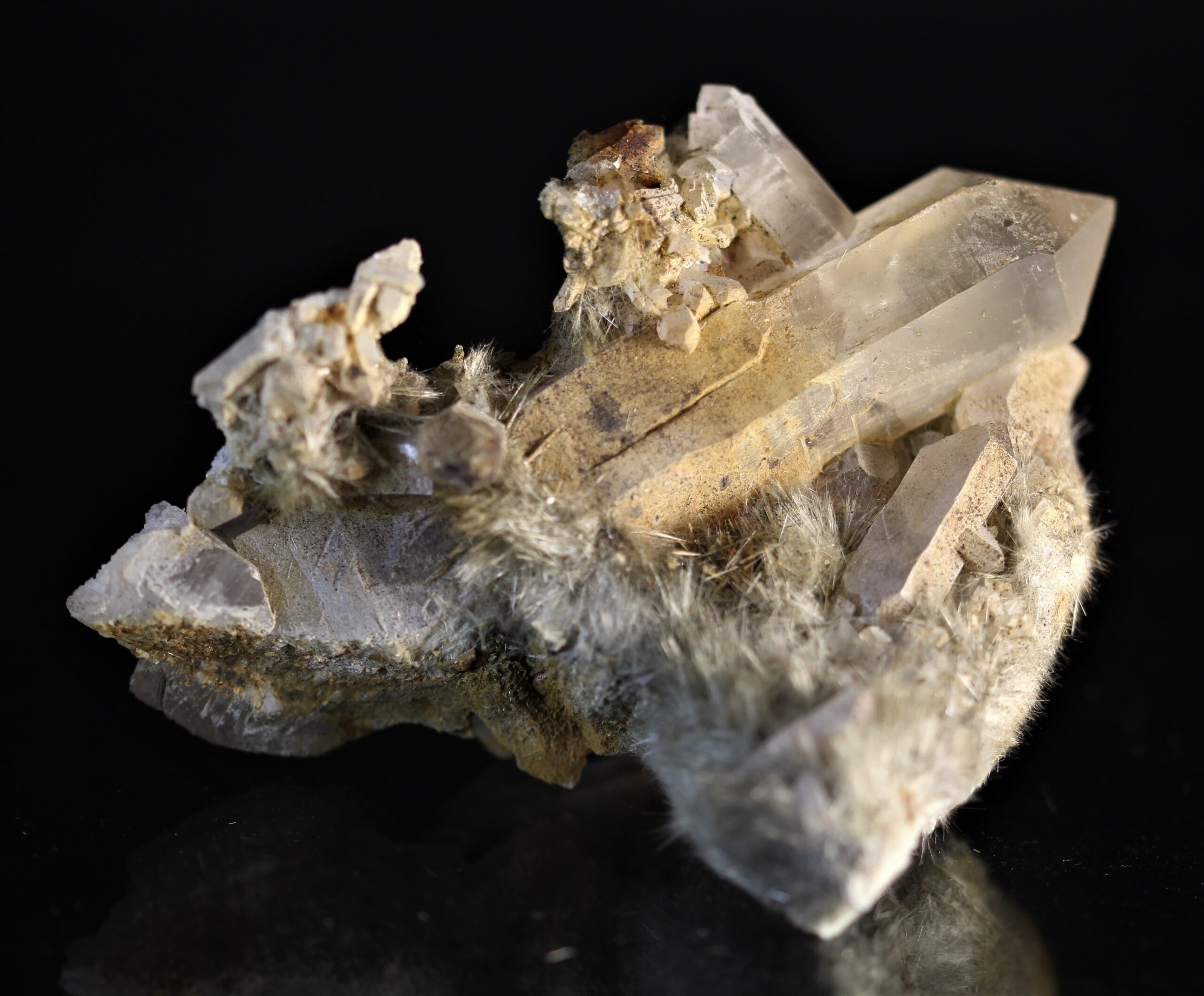 Quartz et amiante, Saint Gothard, Suisse.