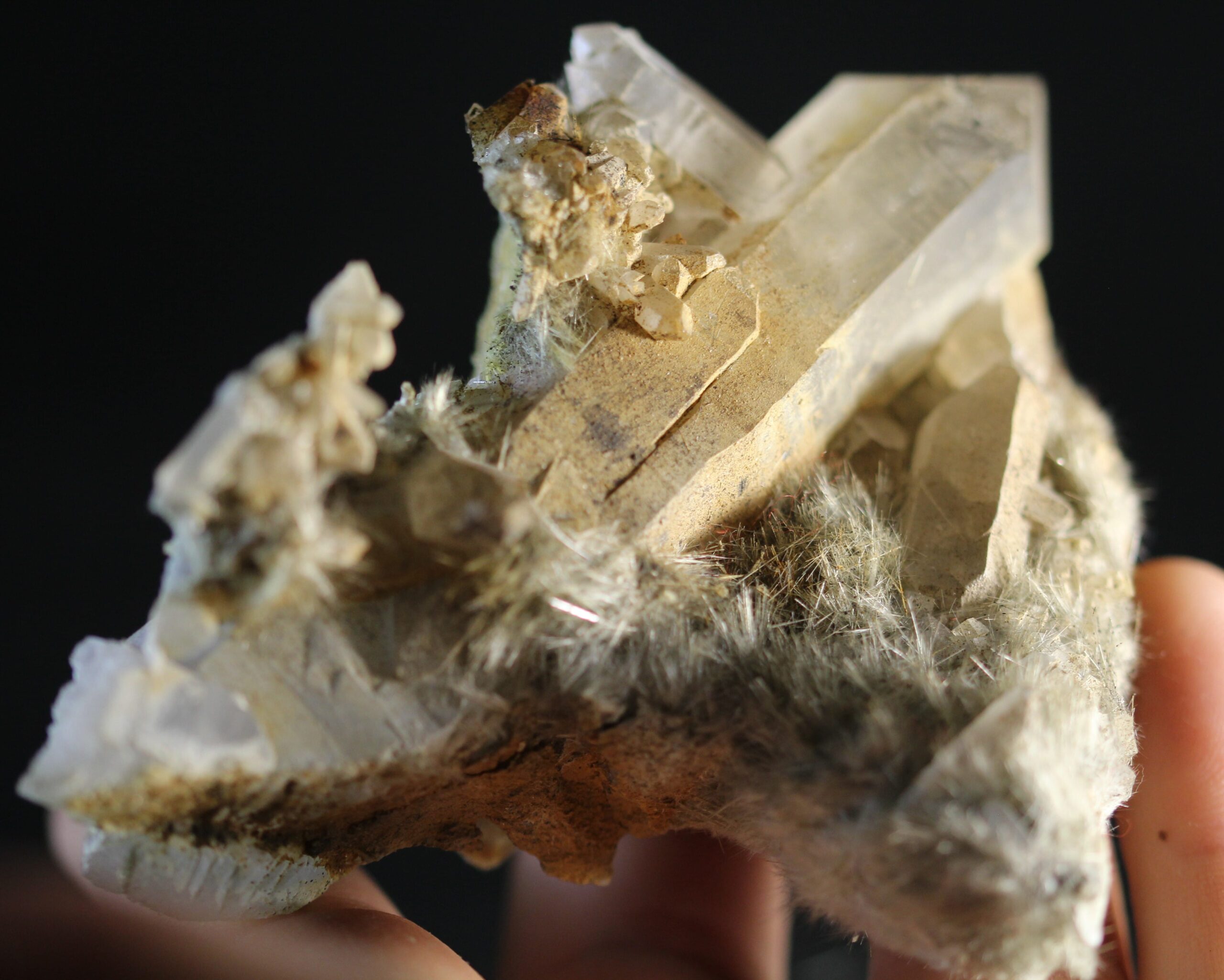 Quartz et amiante, Saint Gothard, Suisse.