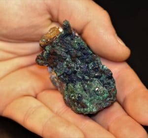 Azurite et malachite, ex-collection de l'académie de Philadelphie, Chessy-les-Mines.