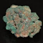 Cuprite pseudomorphosée en malachite de la mine d'Ogonja (Onganja) en Namibie.