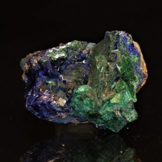 Pseudomorphose d'azurite en malachite, mine de Chessy, Rhône.