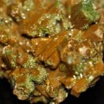 Pyromorphite, mine des Farges, Corrèze, France.