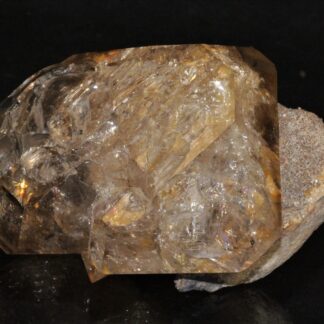 Cristal fenêtre de quartz fumé, Ace of Diamonds Mine, Herkimer, New York, USA.