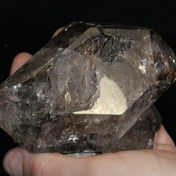 Cristal de quartz fumé, Herkimer, USA.