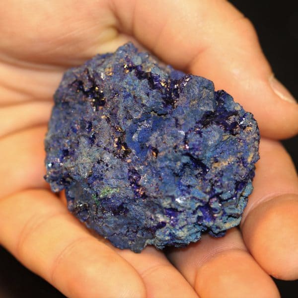 Nodule d'azurite bleu roy, mine de Chessy, Rhône-Alpes.