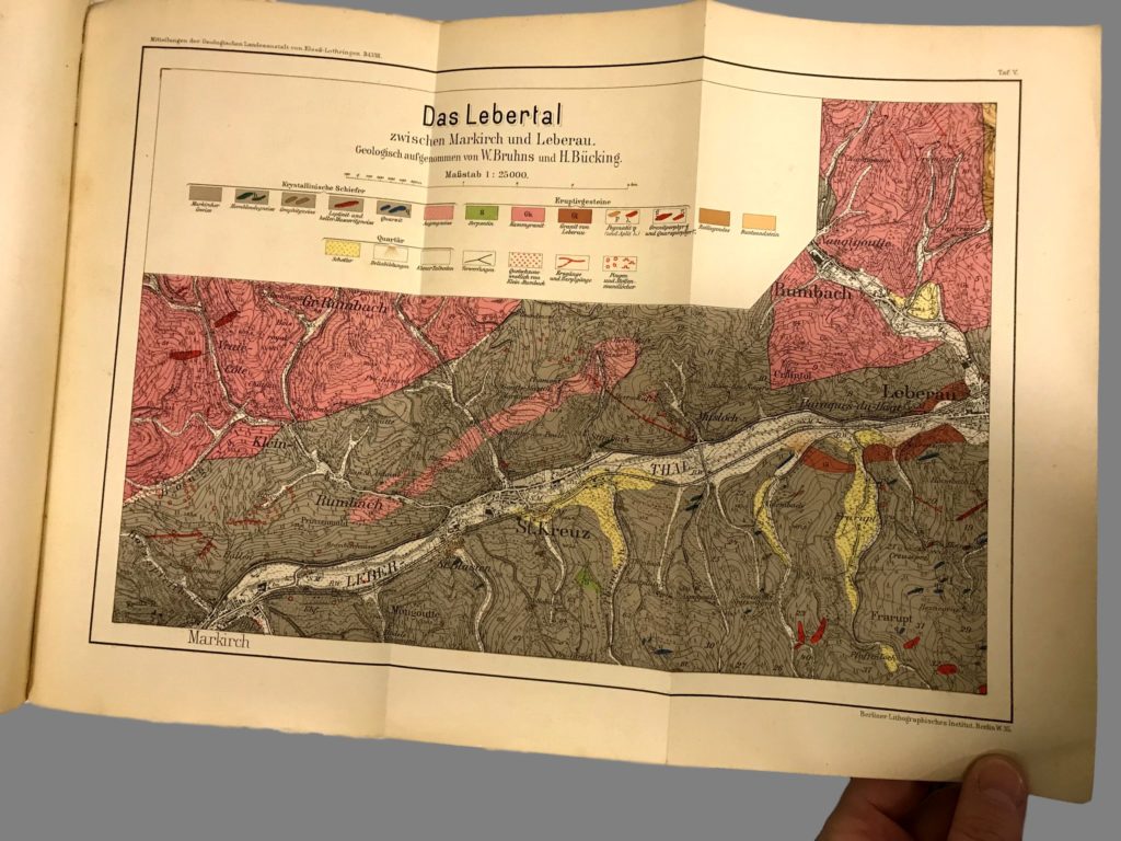 Zur Kenntnis der Erzgänge im Lebertal unterhalb Markich (Sainte Marie aux Mines)