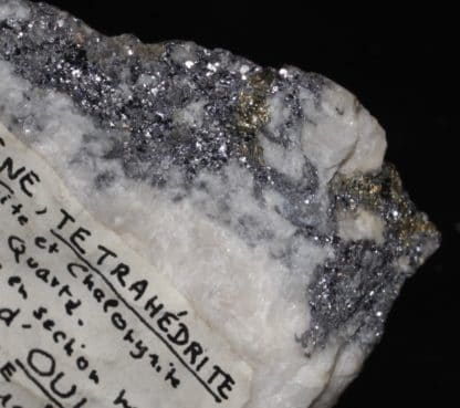 Galène, tétraédrite et chalcopyrite, mine d'Oulles, Isère - Ex- Geffroy.