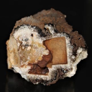 Pseudomorphose de pyromorphite en plomb-gomme (Plumbogummite), Echassières, Allier.