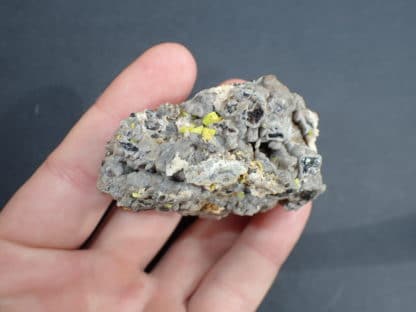 Autunite et quartz fumé de Vénachat en Haute-Vienne (Limousin).