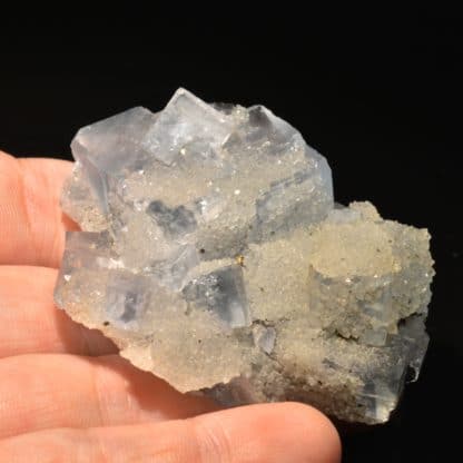 Fluorine bleue et quartz, Montroc (Tarn)