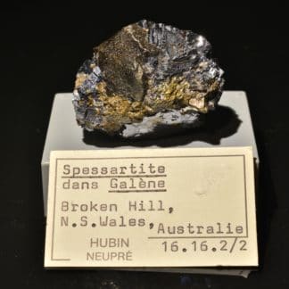 Grenat Spessartite et galène, Broken Hill, Australie.