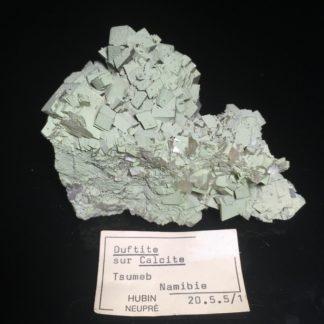 Duftite et calcite, Tsumeb, Namibie