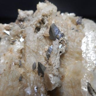 Anatases sur quartz, La Lauzière, Savoie.