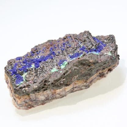 Azurite sur goethite, Le Moulinal, Paulinet, Tarn.