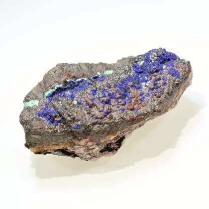 Azurite sur goethite, Le Moulinal, Paulinet, Tarn.