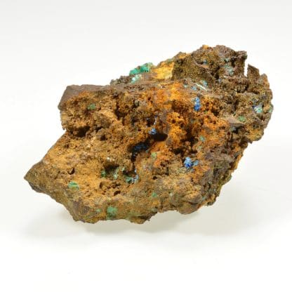 Malachite et cyanotrichite, Salsigne, Aude.