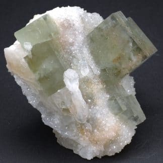 Fluorite, baryte et quartz, mine de L'Avellan, Var, France.