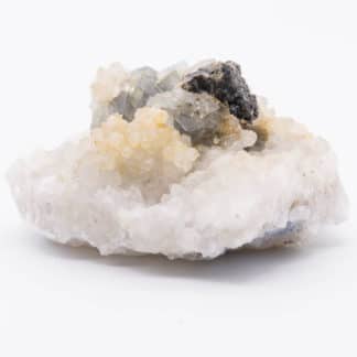 Fluorine, Galène et Quartz, mine de Versilhac, Haute-Loire.