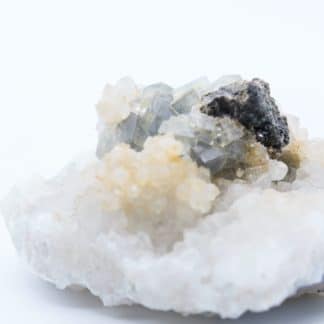 Fluorine, Galène et Quartz, mine de Versilhac, Haute-Loire.